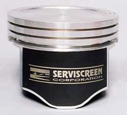 Piston Coating, serviscreen logo on piston, PistonCoating.com, Serviscreen Laser Engraved Screen Printed Piston