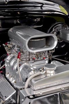 use in racin coatings - chrome super charger, PistonCoating.com, chrome super charger on high performanc engine